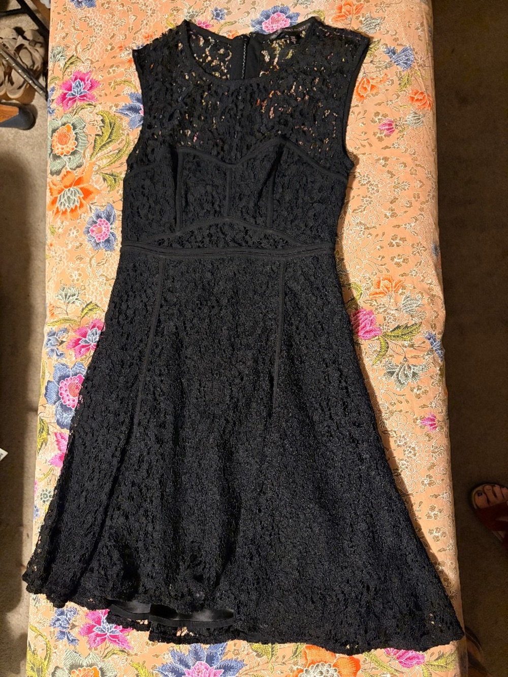Victoria’s Secret black lace bustier cocktail dress lace cut out dress 0 NWOT